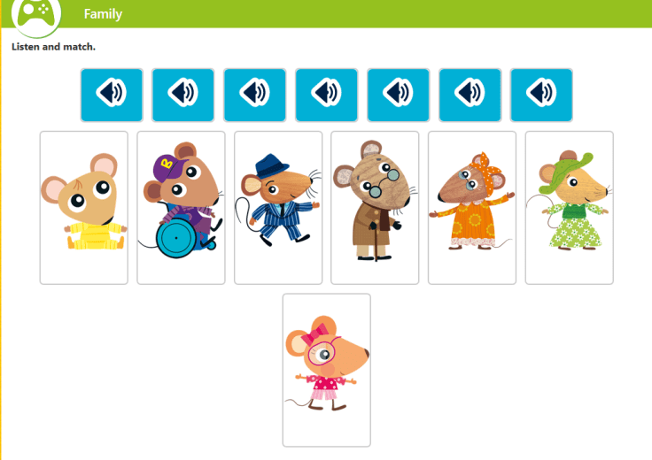 Escoita e preme o debuxo.